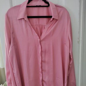 Women's Pink Silk Blouse